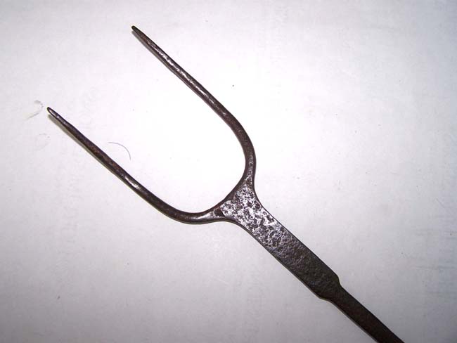A Rare late 17th century Wrought Iron 'Flesh' Fork, probably English circa 1670-1700